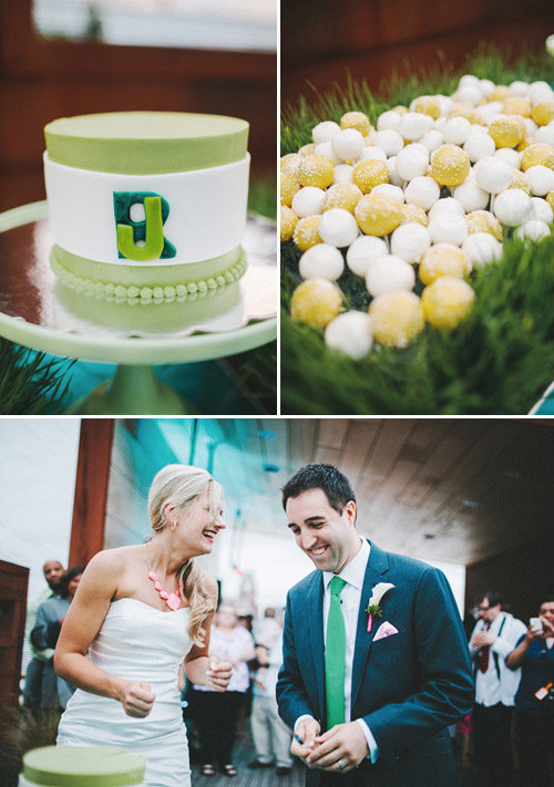 Colorful modern Seattle wedding, photos by Benj Haisch | Junebug Weddings