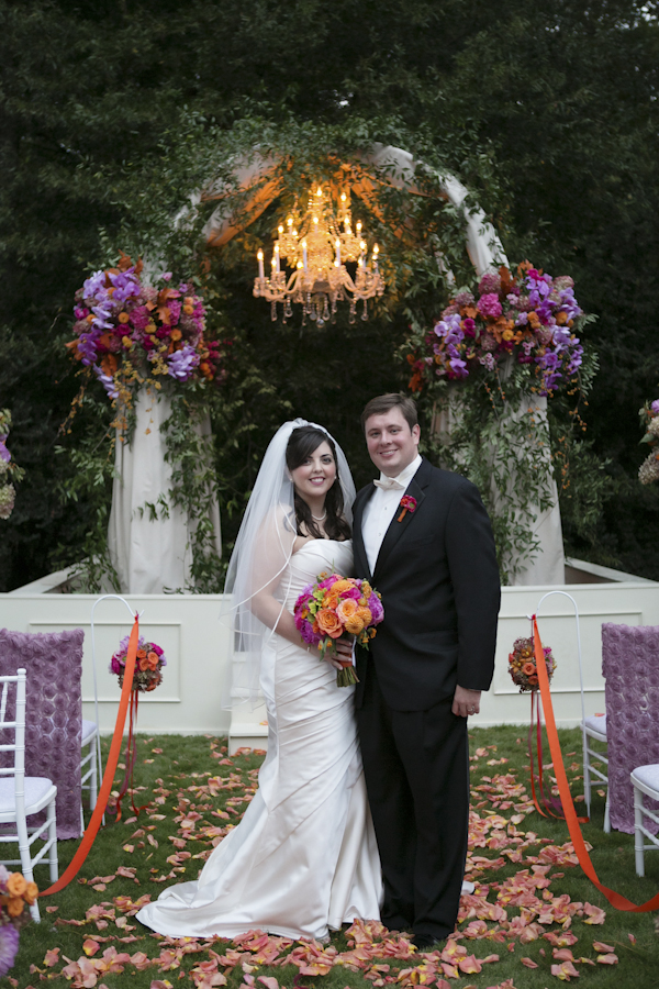 Christopher Confero Designs bright colored wedding in Alabama, photos by Wynter Photography | via junebugweddings.com