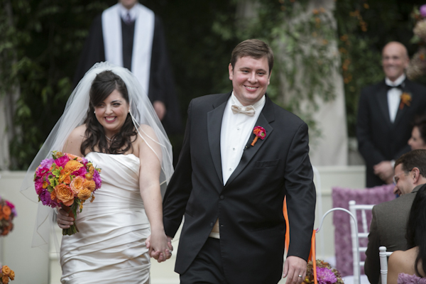 Christopher Confero Designs bright colored wedding in Alabama, photos by Wynter Photography | via junebugweddings.com