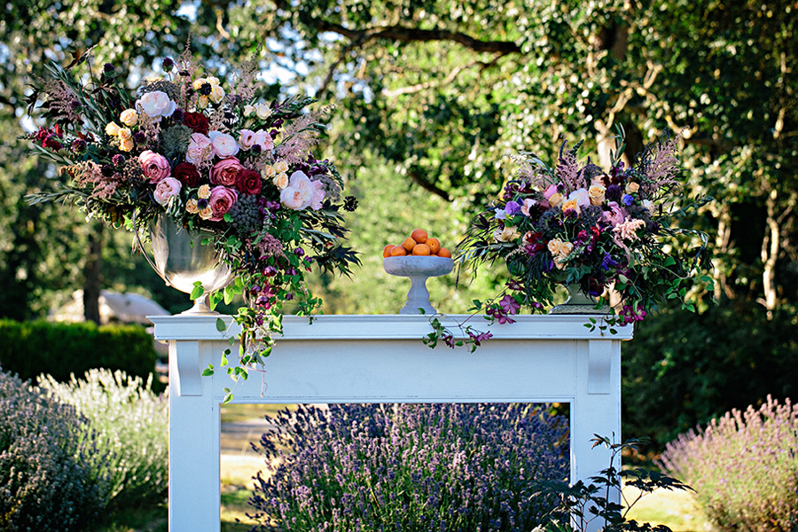 lavender farm wedding inspiration photo shoot with photos by Jennifer Ballard Photography | via junebugweddings.com