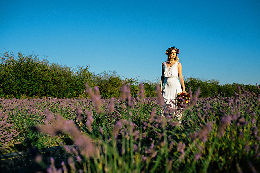 lavender farm wedding inspiration photo shoot with photos by Jennifer Ballard Photography | via junebugweddings.com