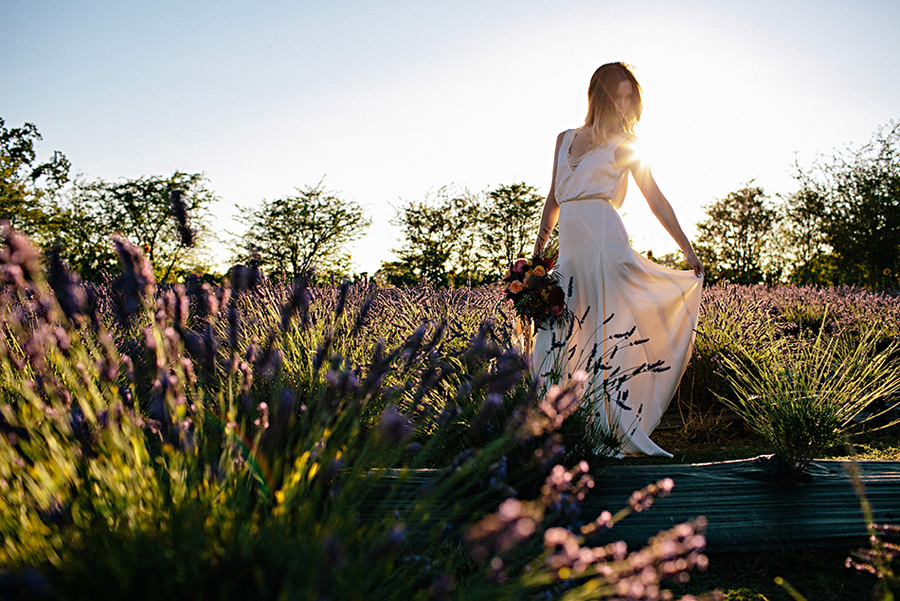 lavender farm wedding inspiration photo shoot with photos by Jennifer Ballard Photography | via junebugweddings.com