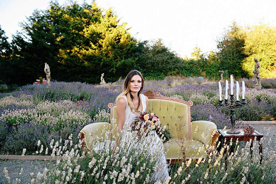 lavender farm wedding inspiration photo shoot with photos by Jennifer Ballard Photography | via junebugweddings.com