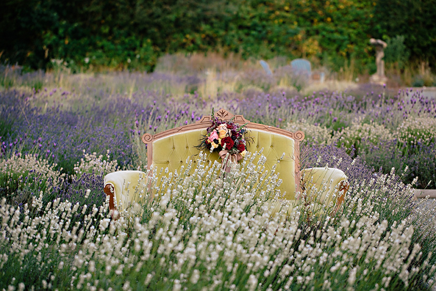 lavender farm wedding inspiration photo shoot with photos by Jennifer Ballard Photography | via junebugweddings.com