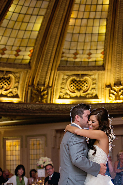 elegant pink and white wedding at the Arctic Club in Seattle with photos by Alante Photography | junebugweddings.com