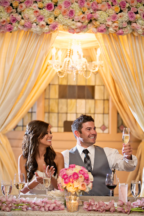 elegant pink and white wedding at the Arctic Club in Seattle with photos by Alante Photography | junebugweddings.com