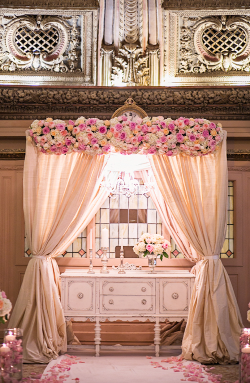 elegant pink and white wedding at the Arctic Club in Seattle with photos by Alante Photography | junebugweddings.com