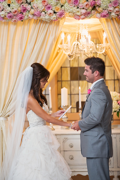 elegant pink and white wedding at the Arctic Club in Seattle with photos by Alante Photography | junebugweddings.com