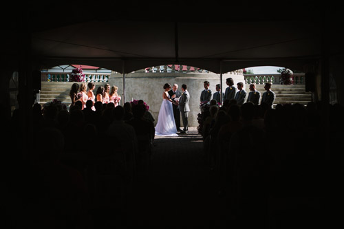 blush pink, yellow and gold wedding at Spruce Meadows in Alberta, Canada - photo by Diane + Mike Photography| via junebugweddings.com