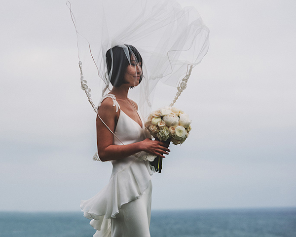 pink and white beach wedding at Montage Laguna Beach in California, photos by Erik Clausen  | via junebugweddings.com