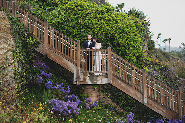 pink and white beach wedding at Montage Laguna Beach in California, photos by Erik Clausen  | via junebugweddings.com