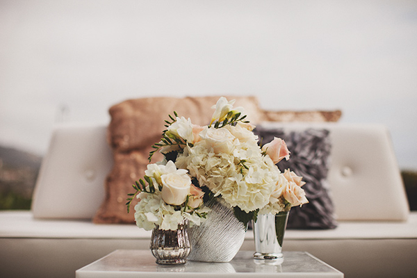 pink and white beach wedding at Montage Laguna Beach in California, photos by Erik Clausen  | via junebugweddings.com