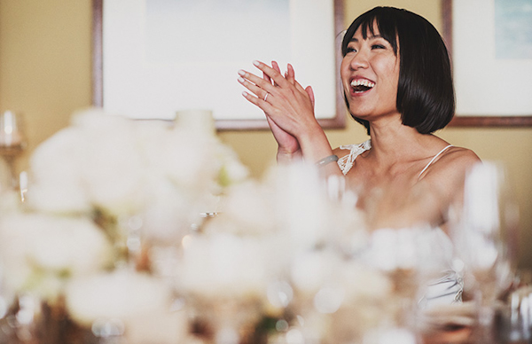 pink and white beach wedding at Montage Laguna Beach in California, photos by Erik Clausen  | via junebugweddings.com