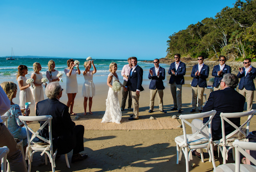 Little Cove, Noosa Australia beach wedding by 37 Frames Photography | junebugweddings.com