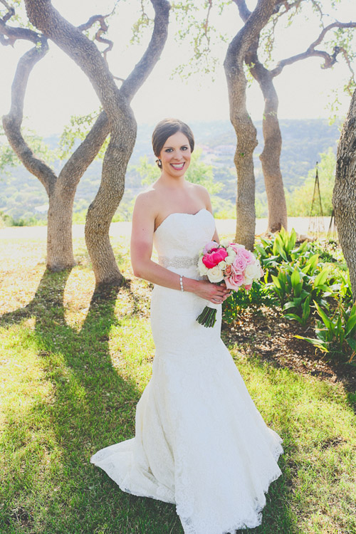 pink, blue and white summer wedding at Hacienda Del Lago, Volente, Texas - photo by Christina Carroll | via junebugweddings.com