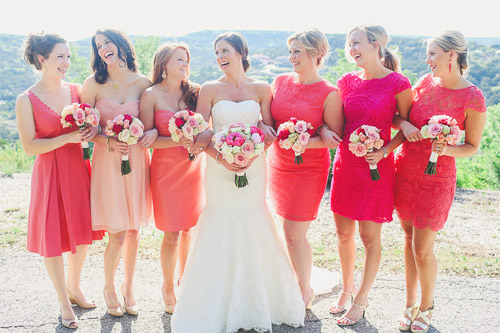 pink, blue and white summer wedding at Hacienda Del Lago, Volente, Texas - photo by Christina Carroll | via junebugweddings.com