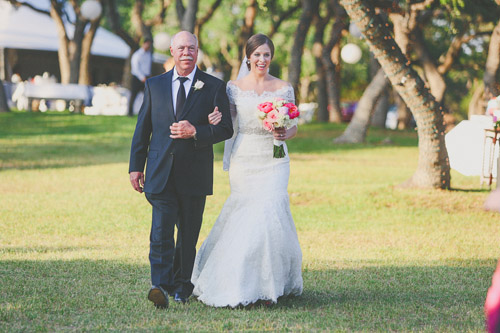 pink, blue and white summer wedding at Hacienda Del Lago, Volente, Texas - photo by Christina Carroll | via junebugweddings.com