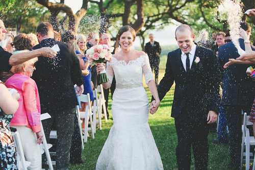 pink, blue and white summer wedding at Hacienda Del Lago, Volente, Texas - photo by Christina Carroll | via junebugweddings.com