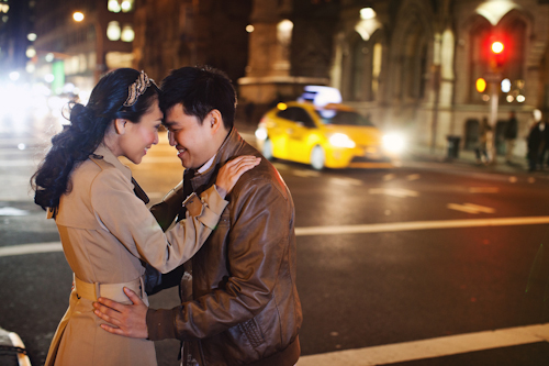 NYC engagement session featuring couture gowns, photos by Jason Groupp Photography | junebugweddings.com