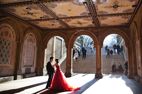 NYC engagement session featuring couture gowns, photos by Jason Groupp Photography | junebugweddings.com