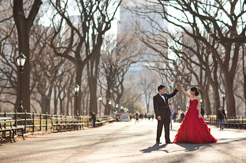 NYC engagement session featuring couture gowns, photos by Jason Groupp Photography | junebugweddings.com