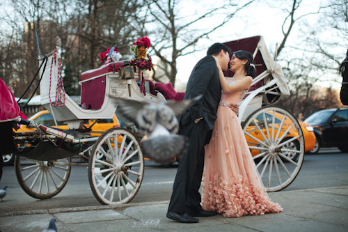 NYC engagement session featuring couture gowns, photos by Jason Groupp Photography | junebugweddings.com