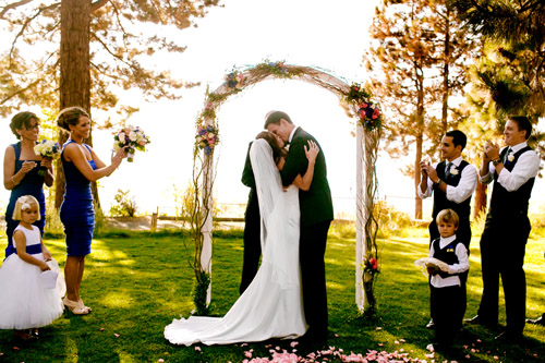 Lake Tahoe, Nevada modern wedding, photo by Mauricio Arias of Chrisman Studios | junebugweddings.com