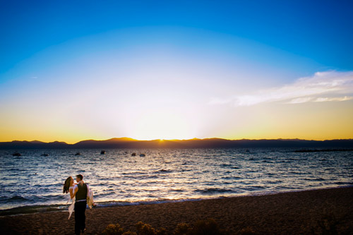 Lake Tahoe, Nevada modern wedding, photo by Mauricio Arias of Chrisman Studios | junebugweddings.com