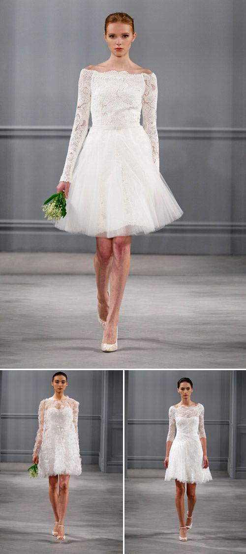 Monique Lhuillier Short Wedding Dresses