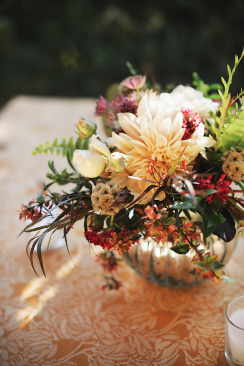 Elegant, rustic wedding at Auberge du Soleil, Napa. Floral design by Nancy Liu Chin, photos by Michele Waite | junebugweddings.com