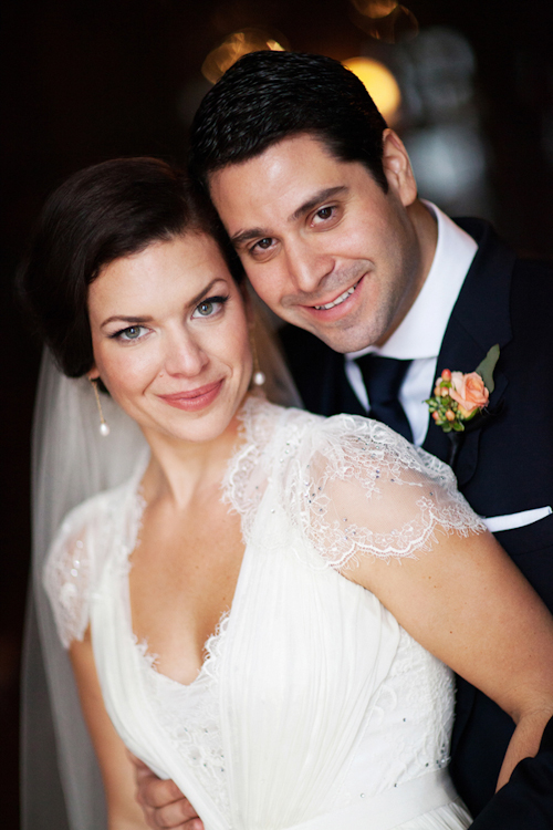 peach, pink and coral wedding at The Carlu in Toronto, Ontario, Canada with photos by Jenna & Tristan | via junebugweddings.com