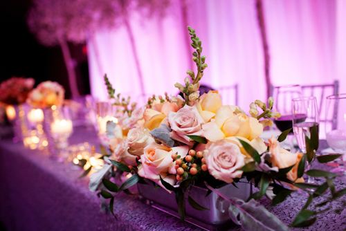 peach, pink and coral wedding at The Carlu in Toronto, Ontario, Canada with photos by Jenna & Tristan | via junebugweddings.com