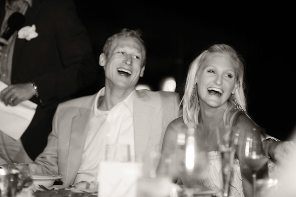 gold and white wedding and rehearsal dinner at Capella Pedregal Resort in Cabo San Lucas, photos by Chris Plus Lynn | via junebugweddings.com