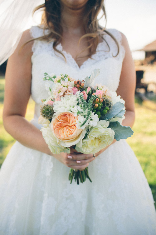 rustic cream and burlap California ranch wedding - photo by Kate Miller Photography | via junebugweddings.com