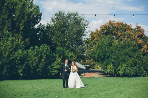 rustic cream and burlap California ranch wedding - photo by Kate Miller Photography | via junebugweddings.com