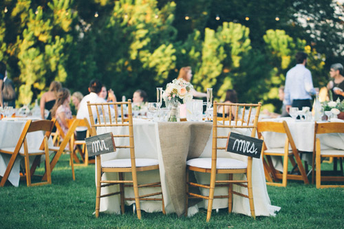 rustic cream and burlap California ranch wedding - photo by Kate Miller Photography | via junebugweddings.com