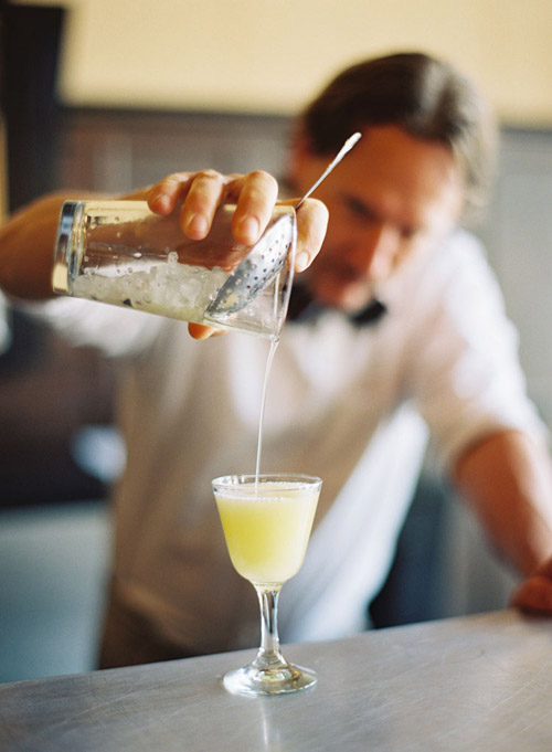 LA cocktail bar engagement photo shoot inspiration - photo by Caroline Tran | via junebugweddings.com