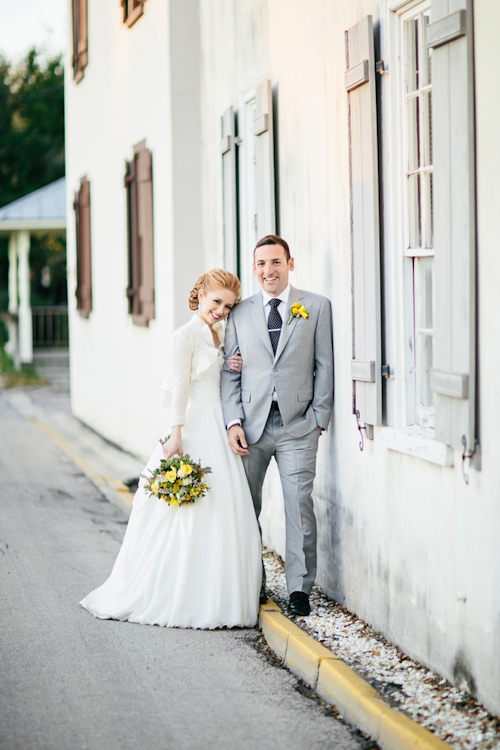 yellow and gray wedding in St. Augustine, Florida, photos by Brooke Images | junebugweddings.com