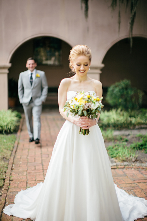 yellow and gray wedding in St. Augustine, Florida, photos by Brooke Images | junebugweddings.com