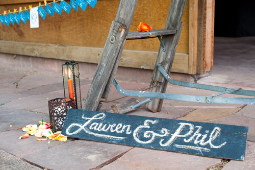 colorful yellow, peacock blue and teal wedding in Colorado, photo by Nate and Jenny Weddings | junebugweddings.com