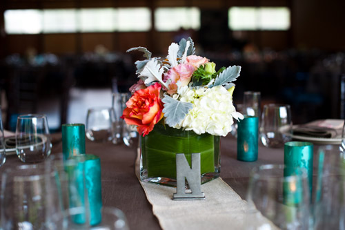 colorful yellow, peacock blue and teal wedding in Colorado, photo by Nate and Jenny Weddings | junebugweddings.com