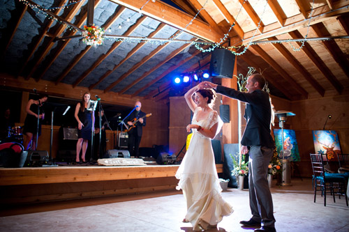 colorful yellow, peacock blue and teal wedding in Colorado, photo by Nate and Jenny Weddings | junebugweddings.com