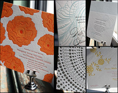 high quality letterpress wedding invitations by Bella Figura