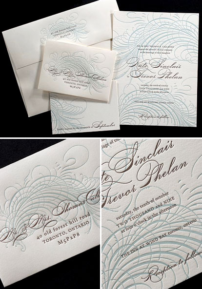 Guild- vintage inspired letterpress wedding invitations by Bella Figura