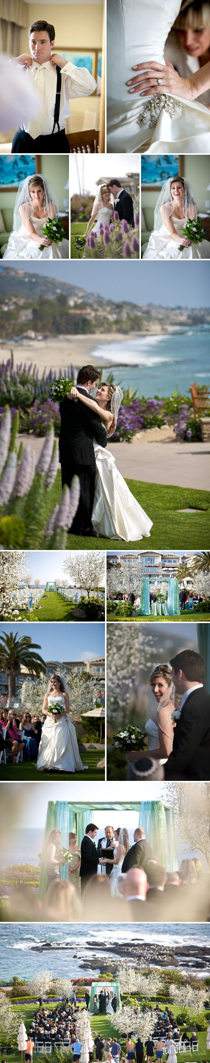 Images by Ira Lippke Studios, spring wedding ceremony and reception at the Montage Laguna Beach
