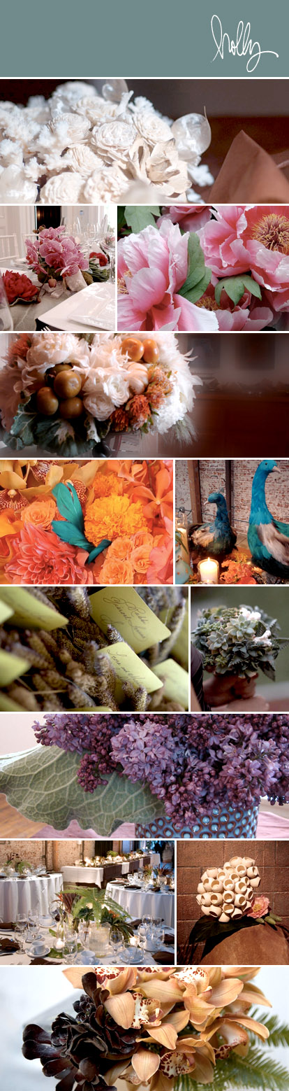 Creative wedding floral design by Hollyflora