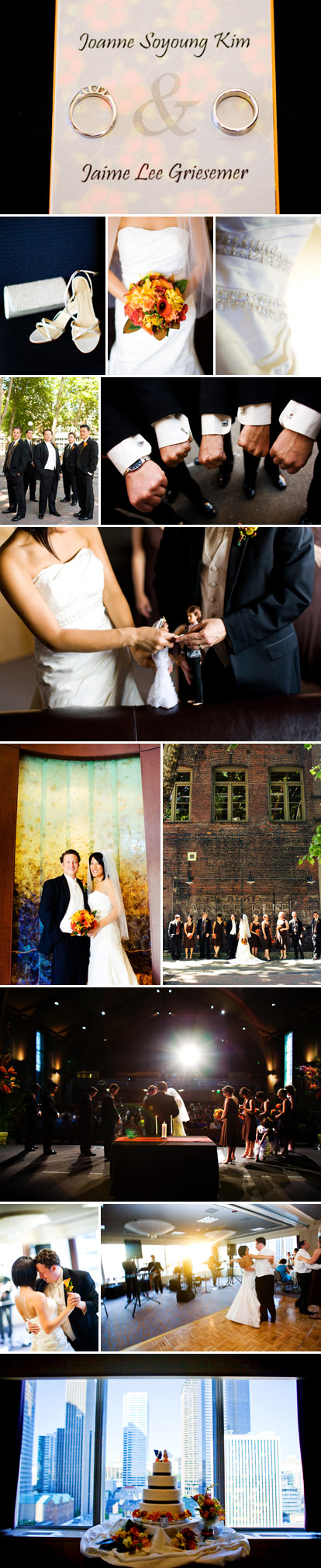 Modern, urban wedding, Downtown Seattle, Images by GH Kim Photography
