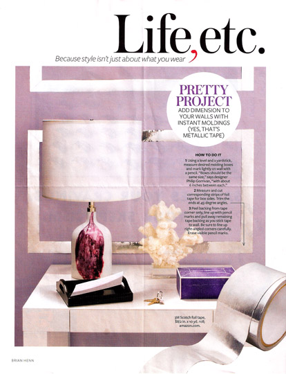 Creative craft ideas for mirror tape from InStyle Magazine