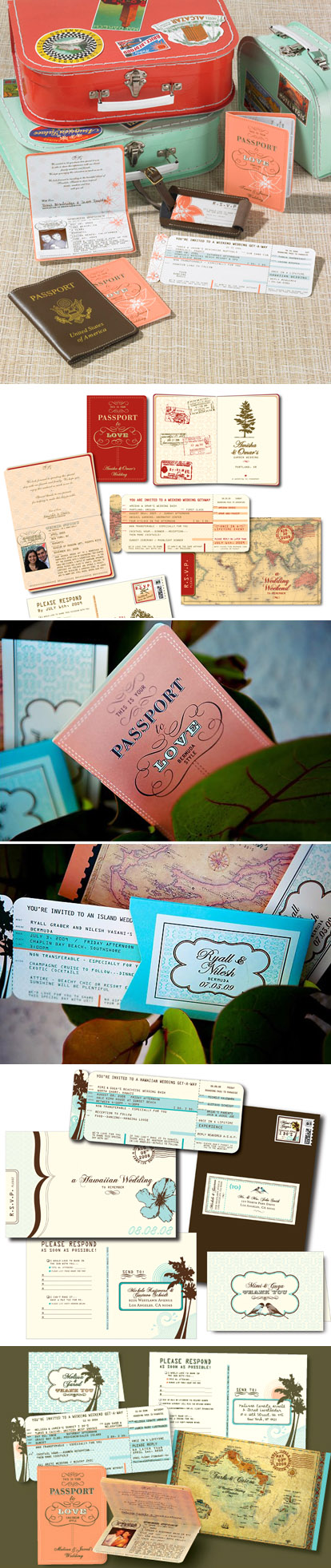 Travel themed destination wedding invitations from Inkbox Design Boutique