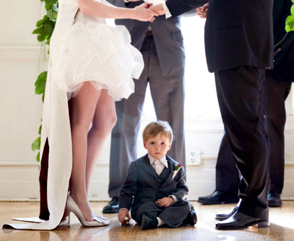 Little boy during a wedding ceremony, image by Jenny Jimenez Photography